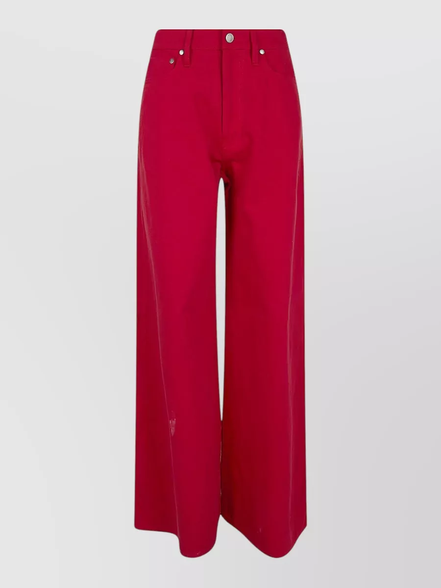 Ralph Lauren Denim High-Rise Wide-Leg Full-Length Trousers