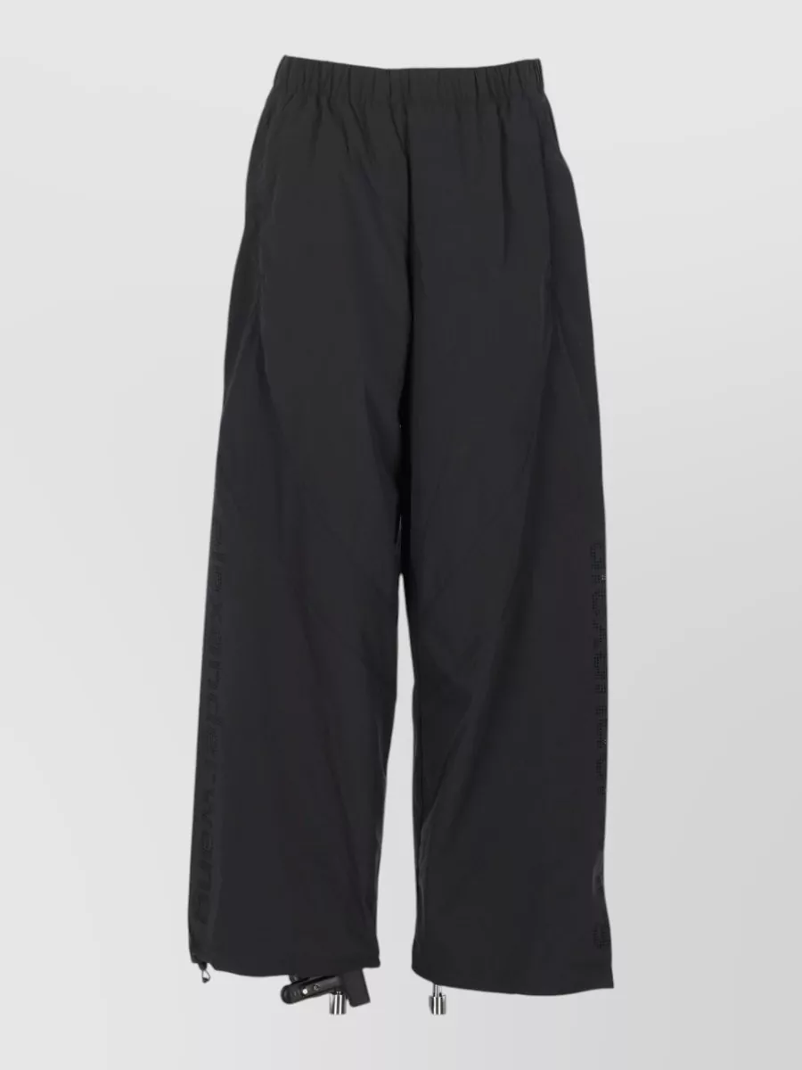 Alexander Wang logo cutout wide-leg trousers