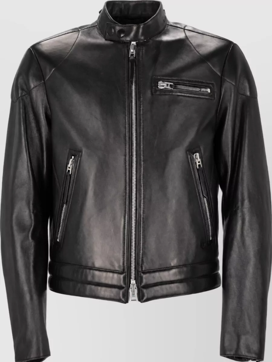 Tom Ford lamb leather biker jacket