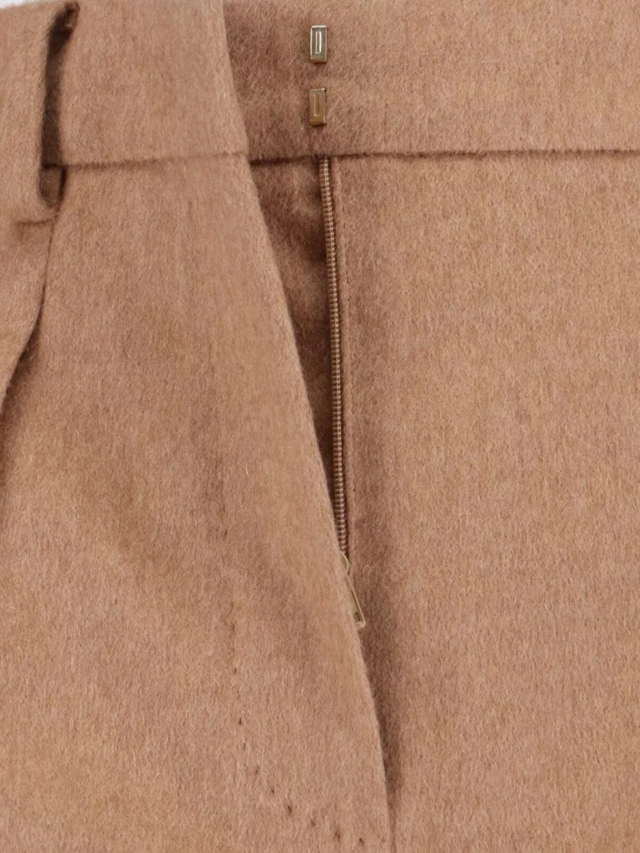 Max Mara Straight Trousers Featuring Pleated Front And Belt Loops