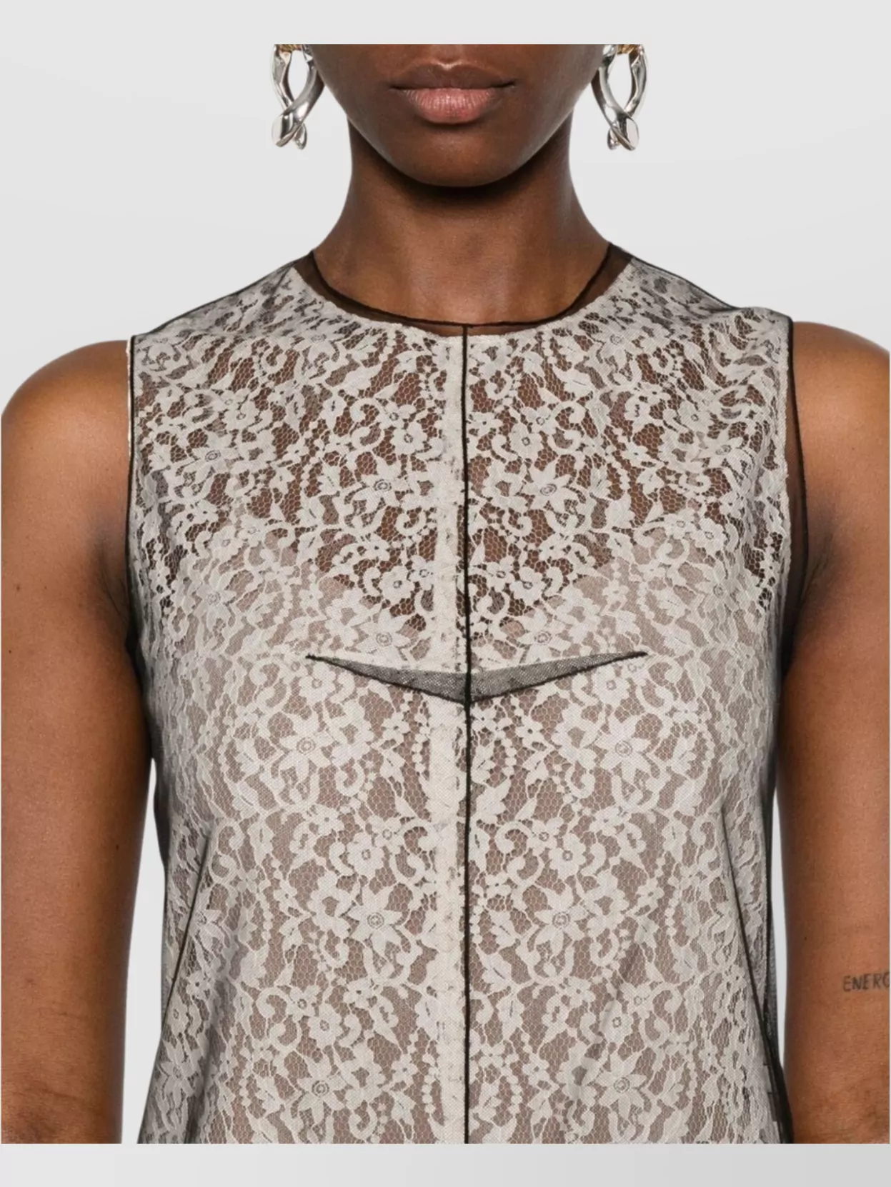 Fendi Lace Overlay Midi Dress