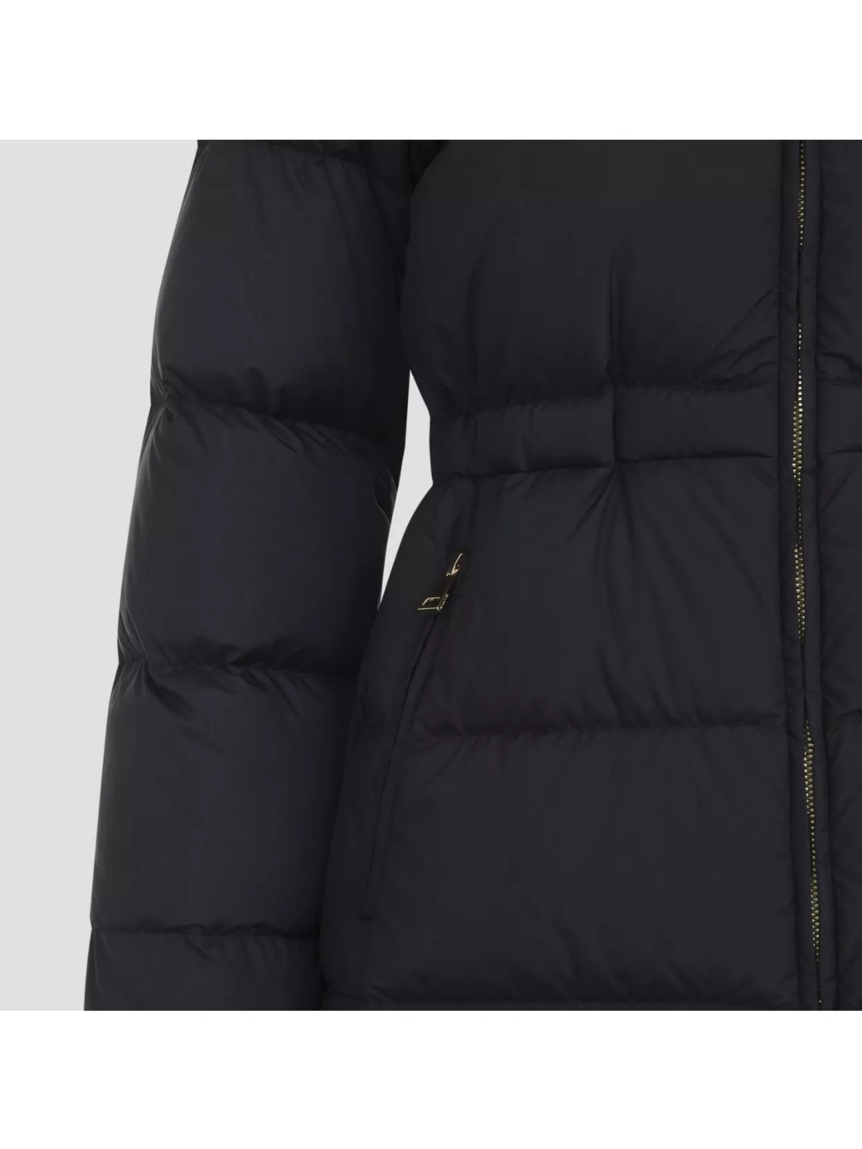 Moncler Quilted Jacket With High Collar And Pockets In Black