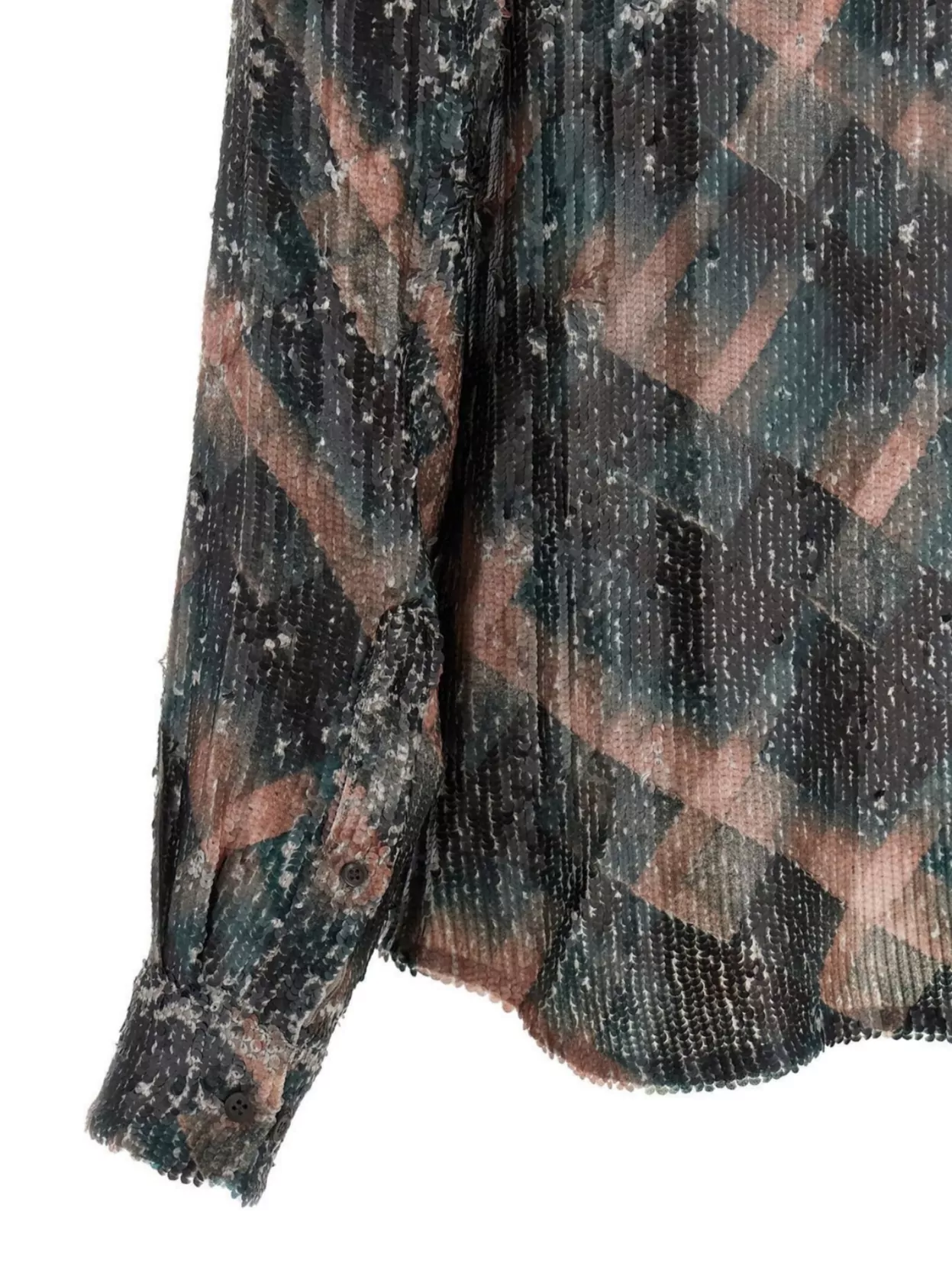 Dries Van Noten Abstract Pattern Long Sleeve Collared Shirt