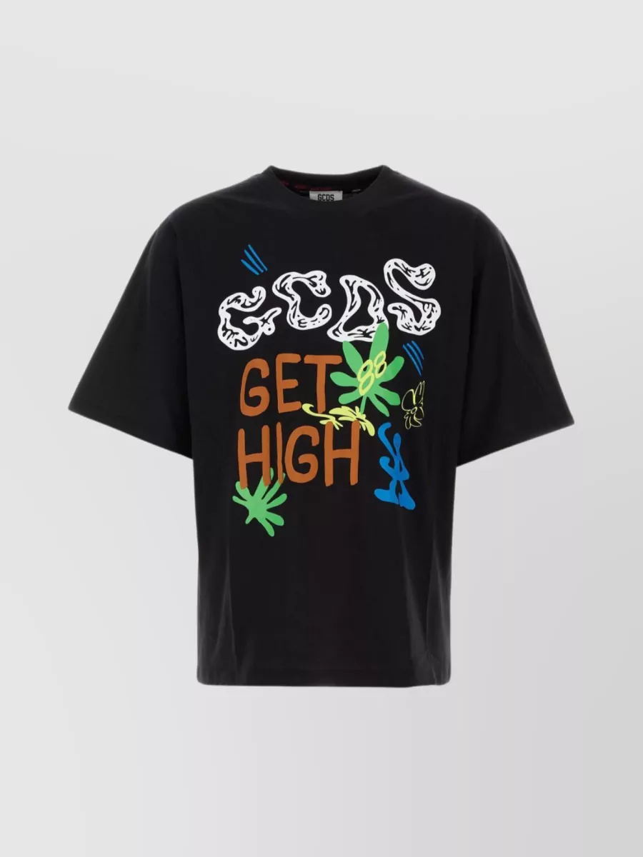Shop Gcds Versatile Crew Neck T-shirt In Black