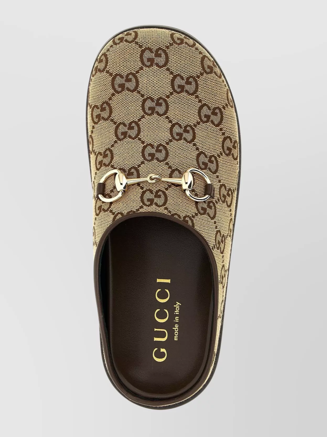 Gucci Round Toe Flat Mules Horsebit