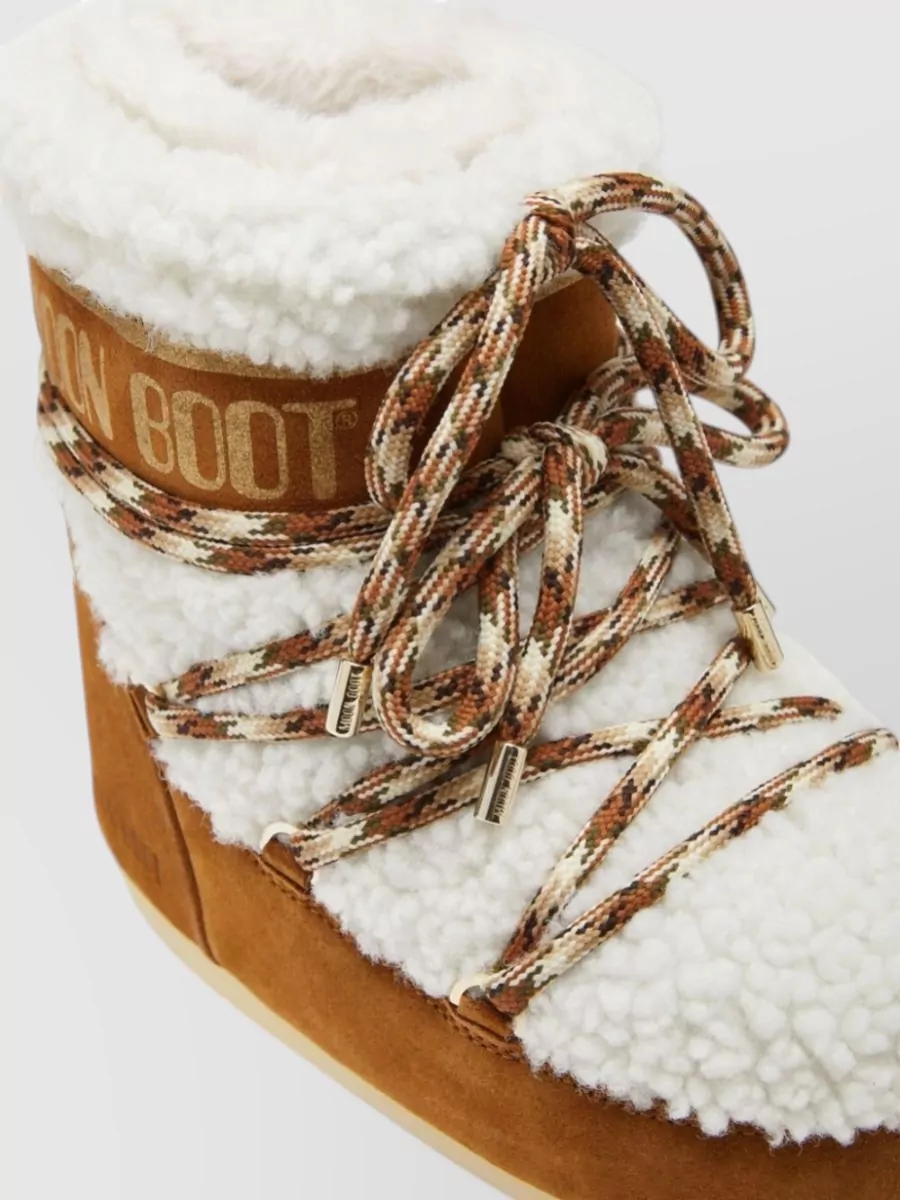 Moon Boot Shearling Lace-Up Boots