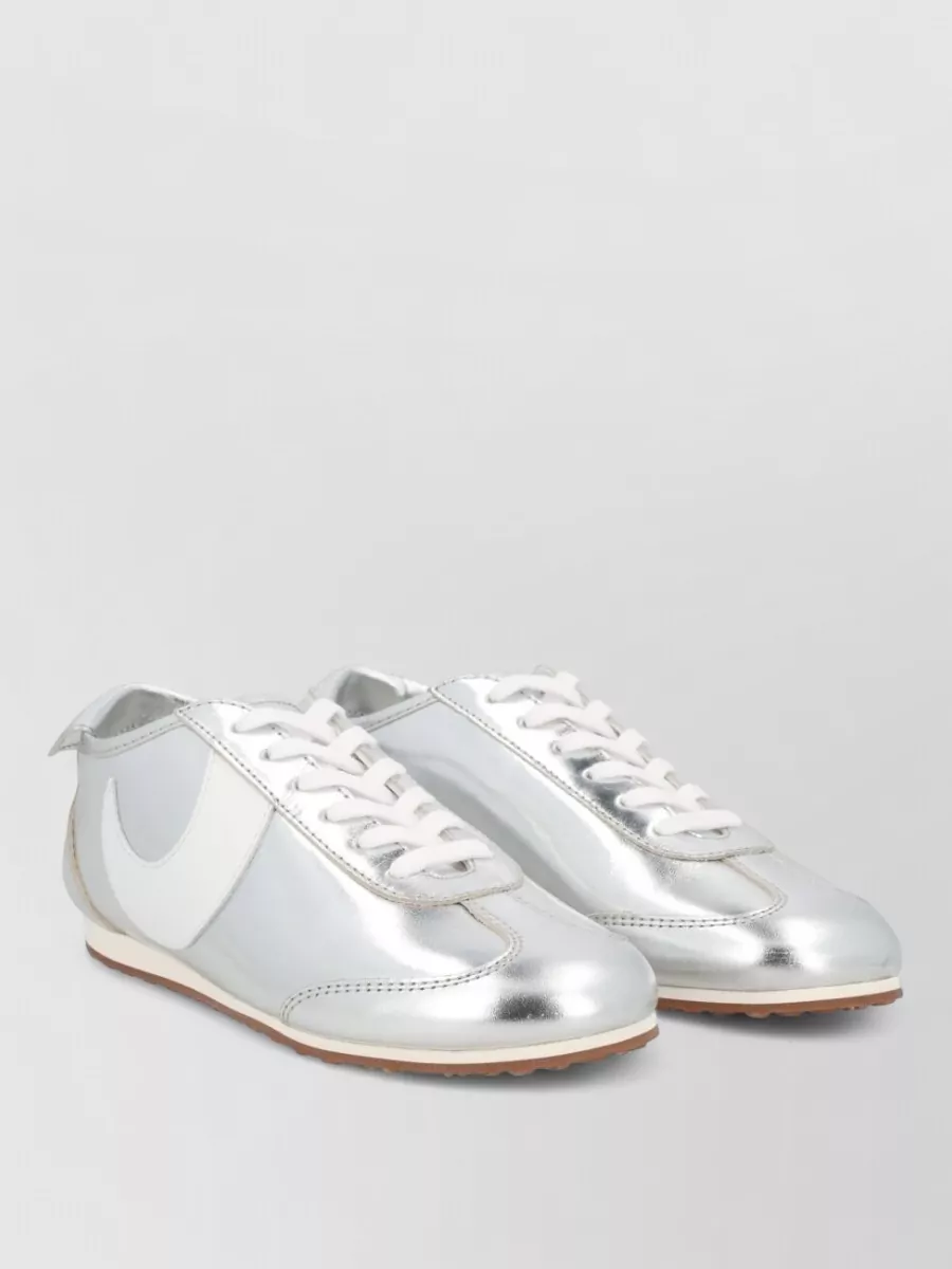 Marine Serre Low Top Metallic Sneakers Rubber Sole