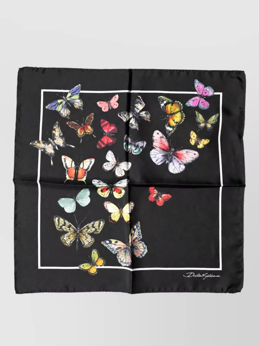 Dolce&Gabbana silk butterfly print square scarf