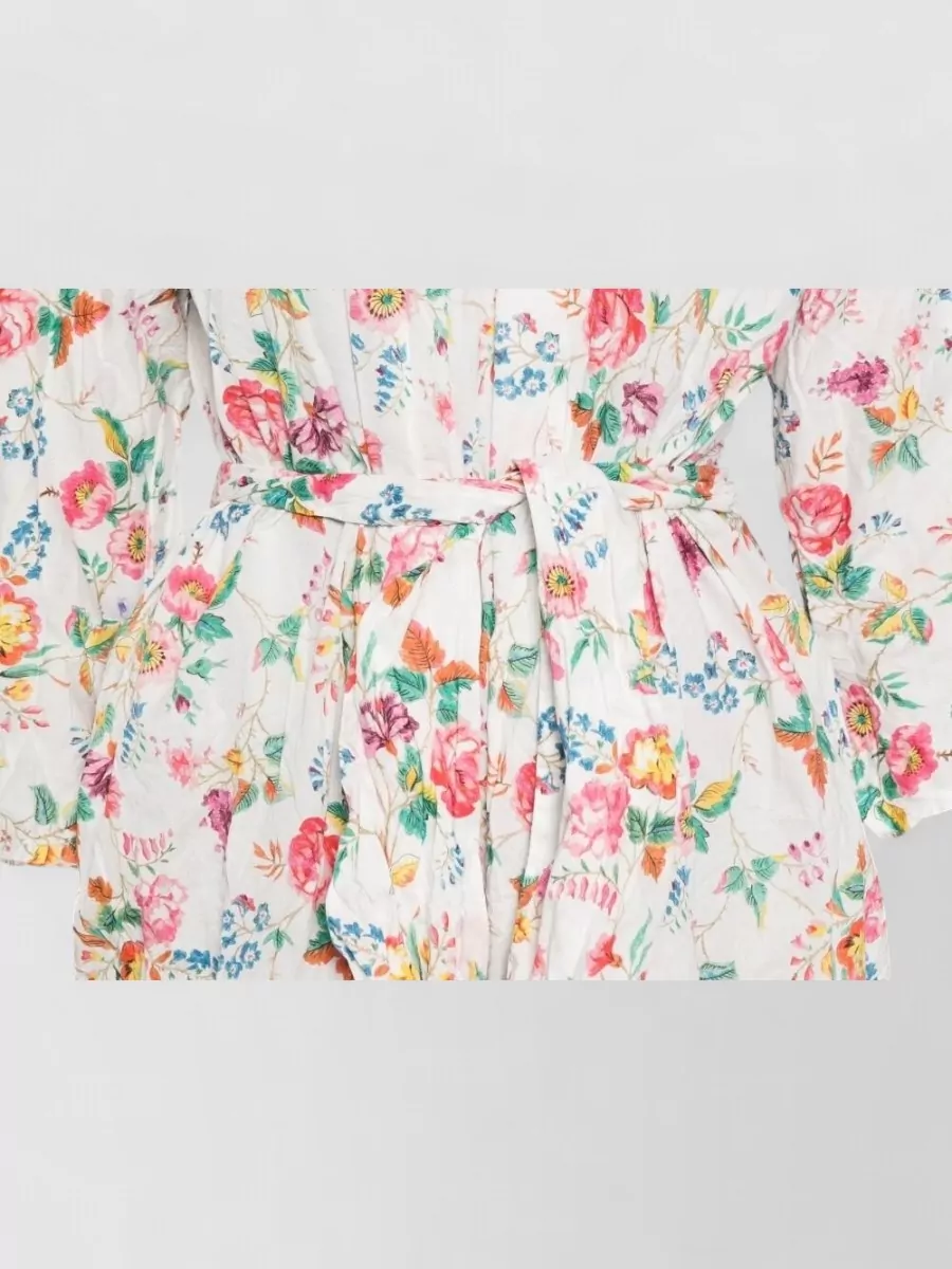 Daniela Gregis Floral-Print Cotton Long-Sleeve Maxi Dress
