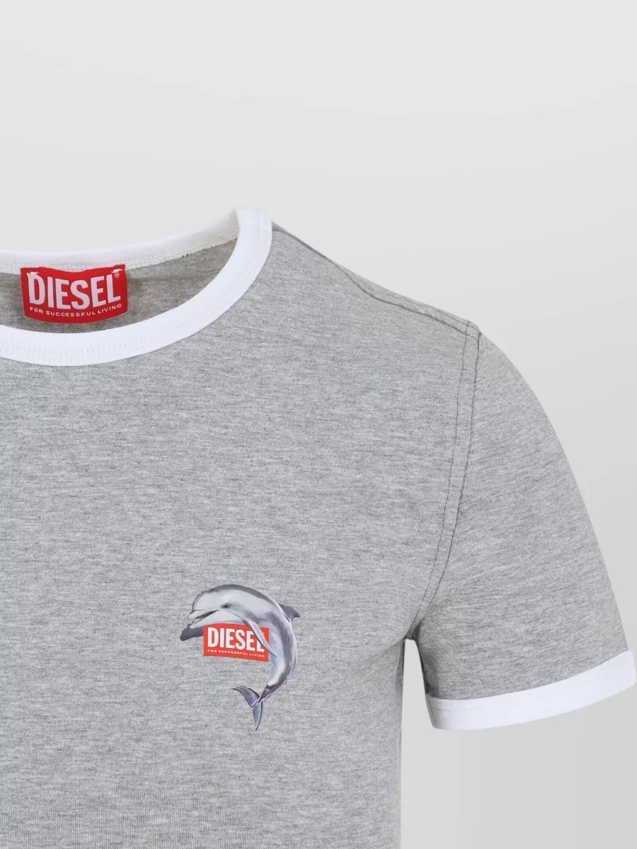 Diesel Dolphin Graphic Crew Neck Short Sleeve Tshirt