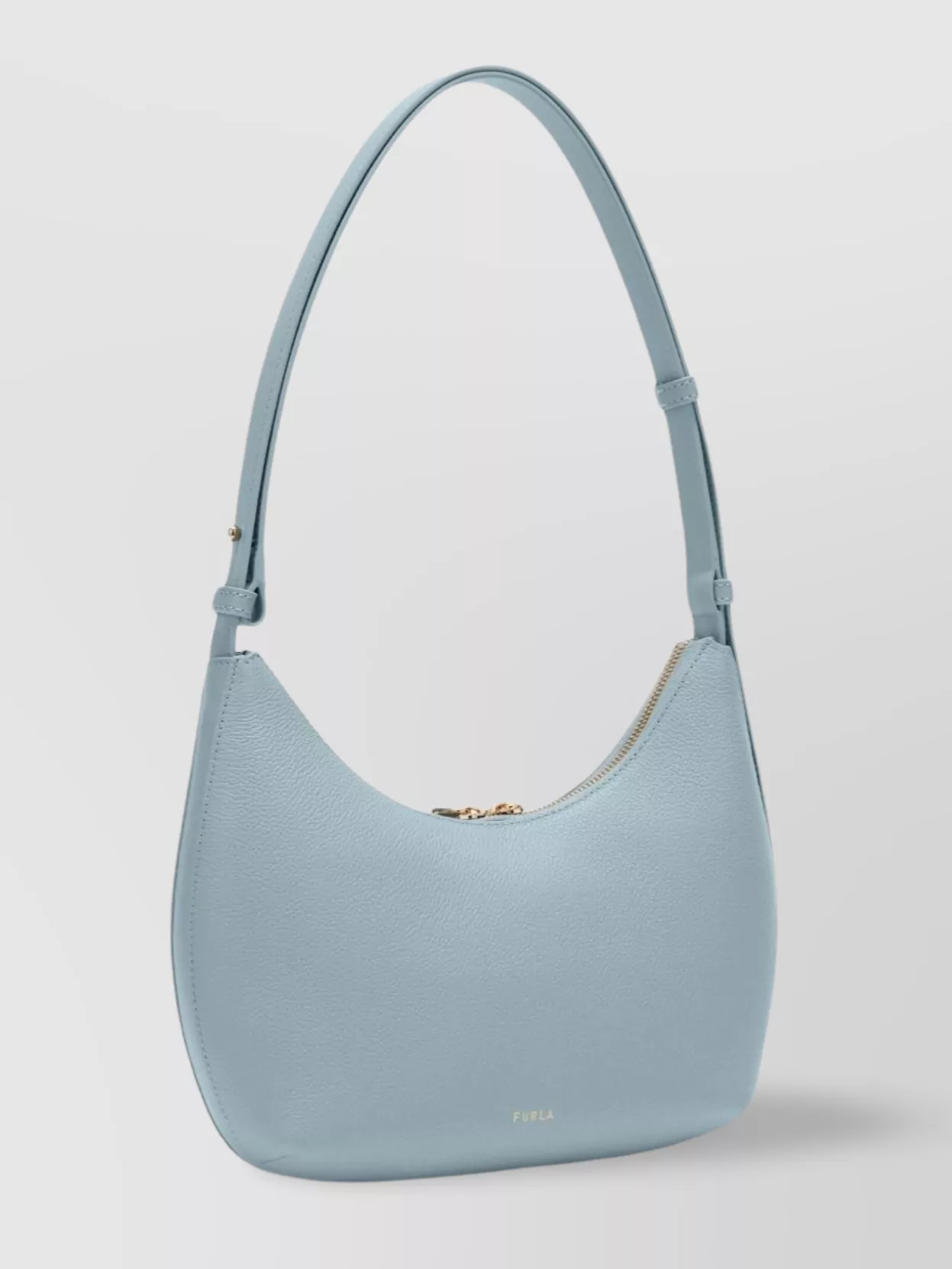 Furla Leather Shoulder Bag With Adjustable Strap And Gold-Tone Hardware