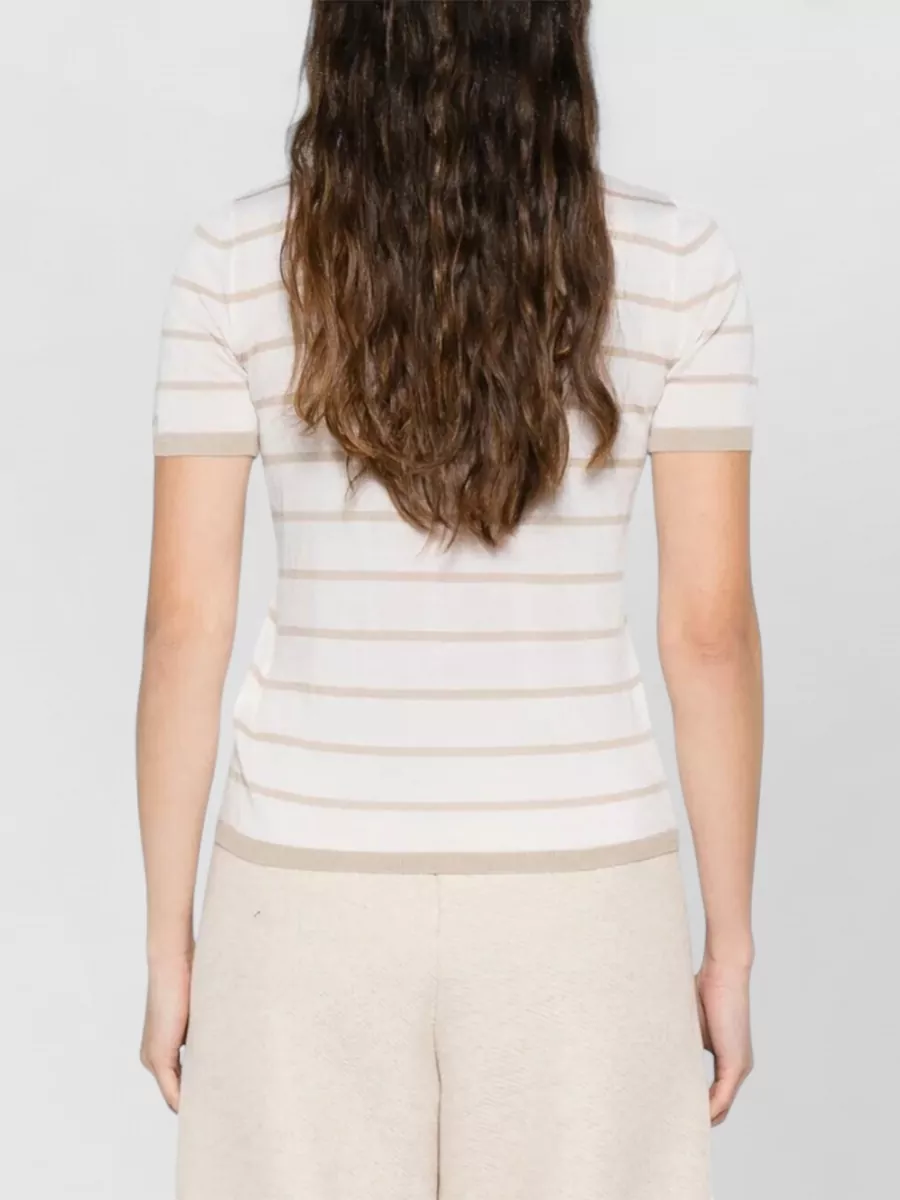 Max Mara Striped Cashmere Silk Sweater
