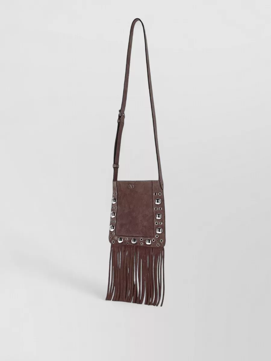 Valentino Garavani Vlogo Signature Small Suede Shoulder Bag