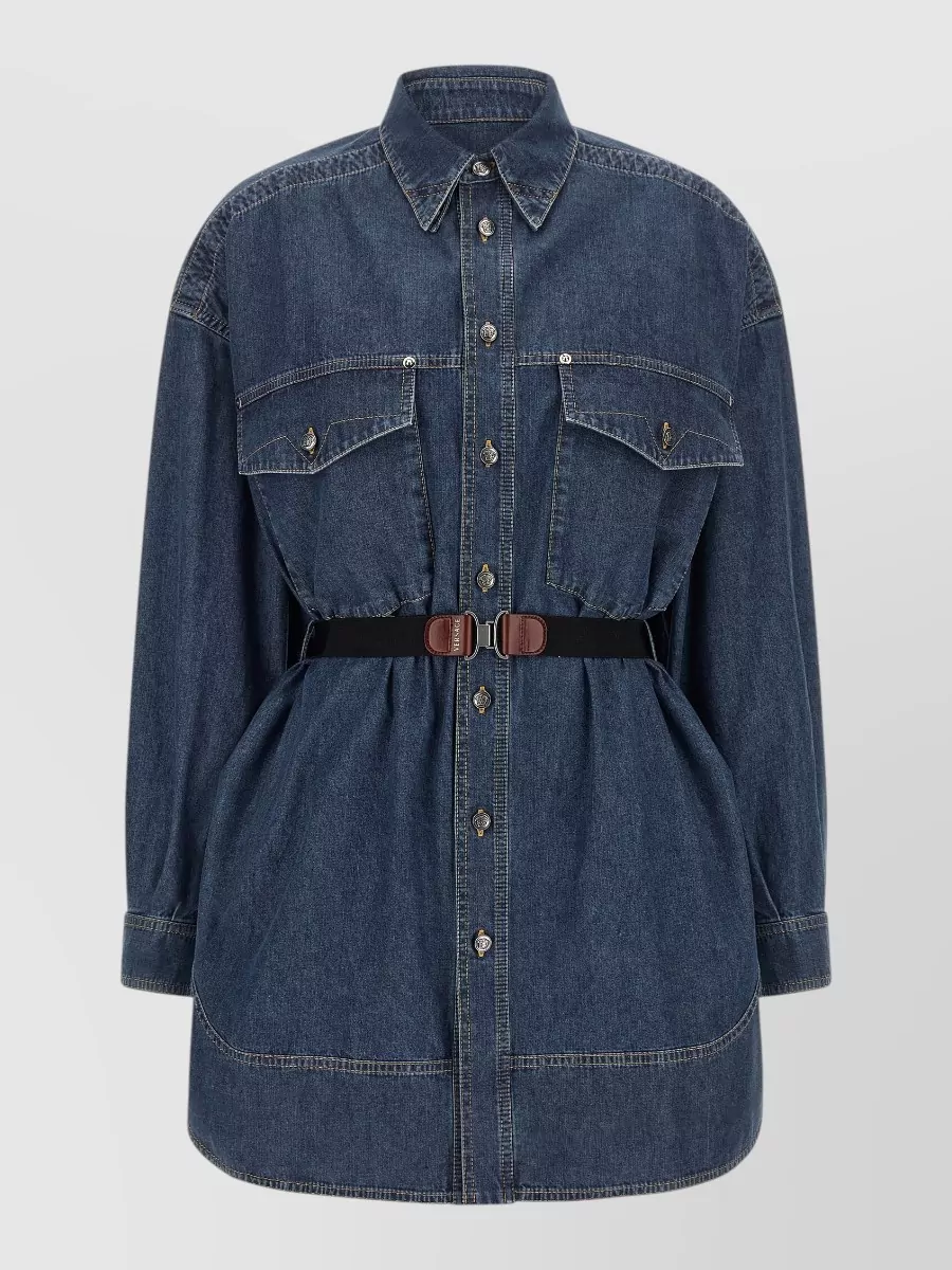 Versace denim mini shirt dress
