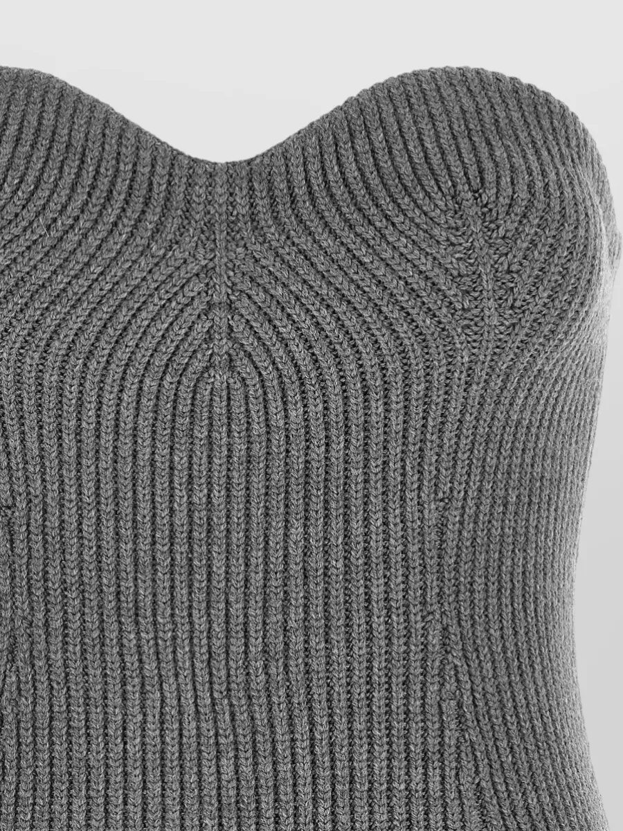 Jil Sander Ribbed Off-The-Shoulder Knitted Top