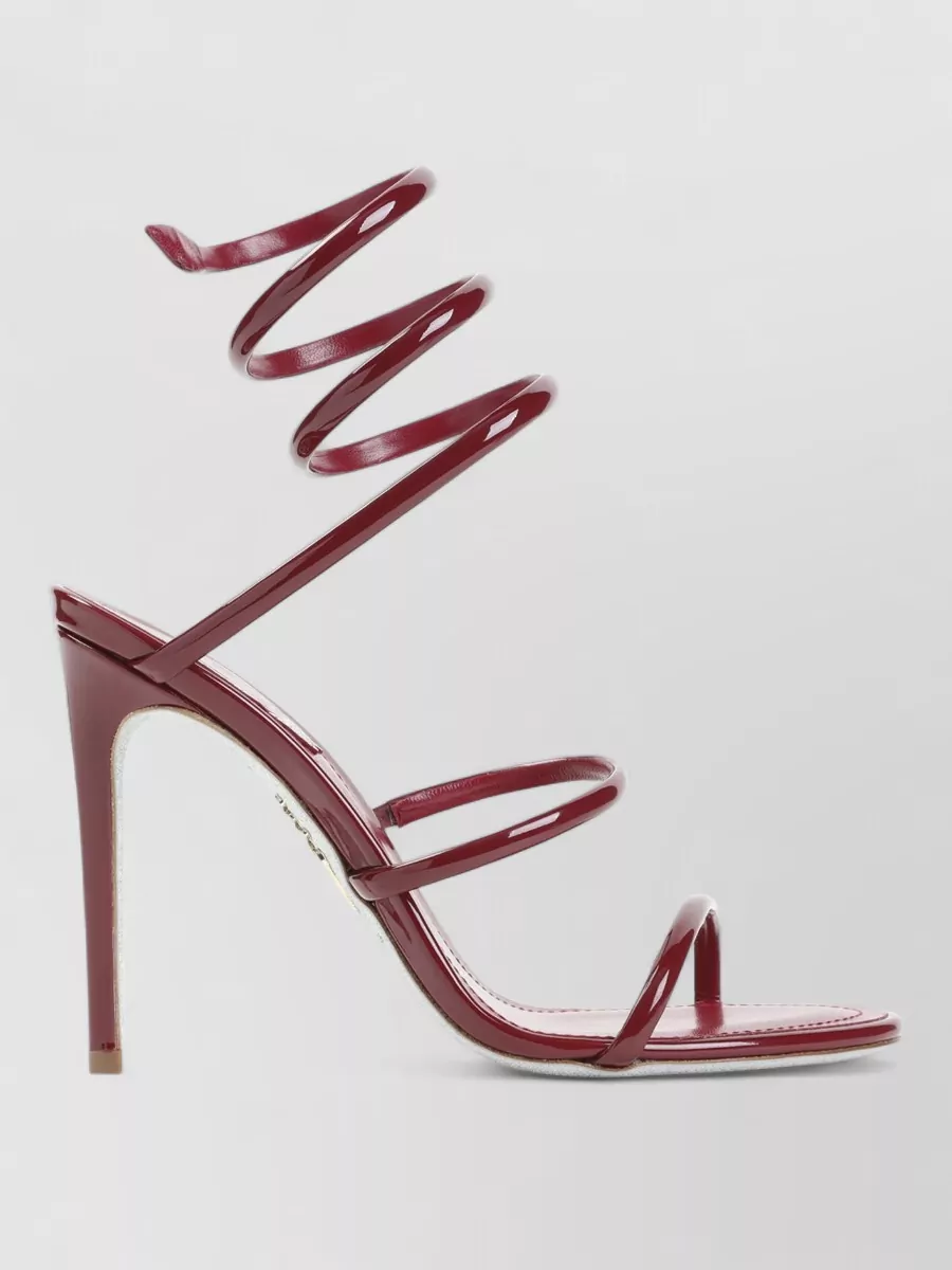 Rene Caovilla Patent Leather Crystal-Embellished Sandals