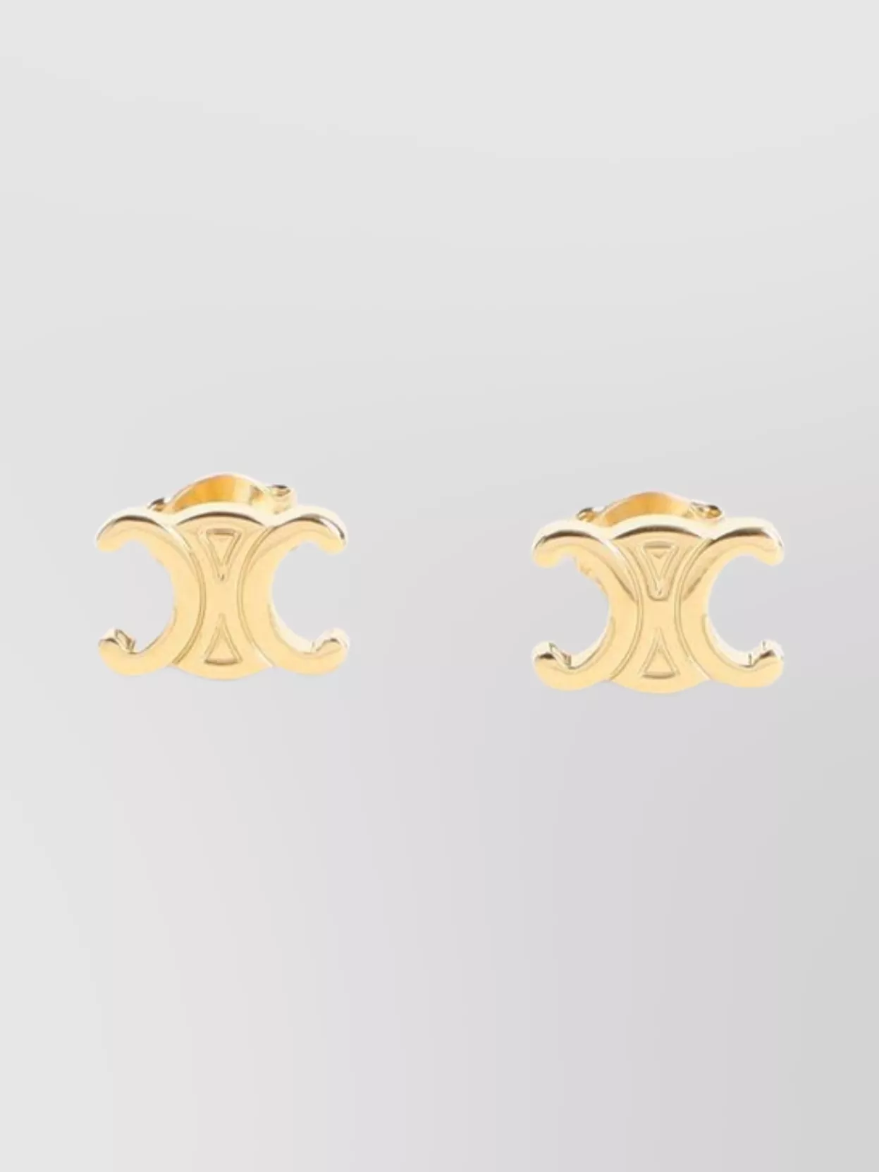 Celine brass stud earrings