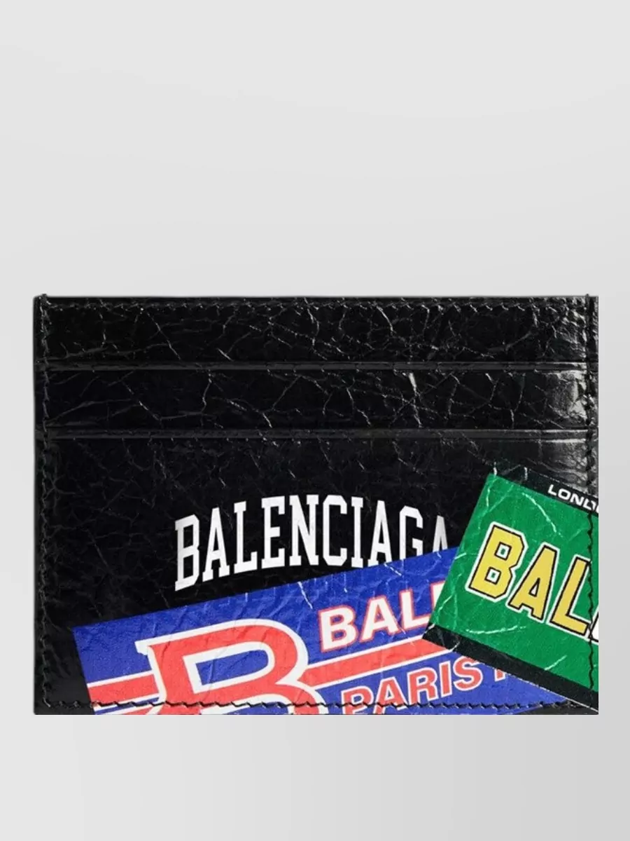 Balenciaga lamb leather card holder