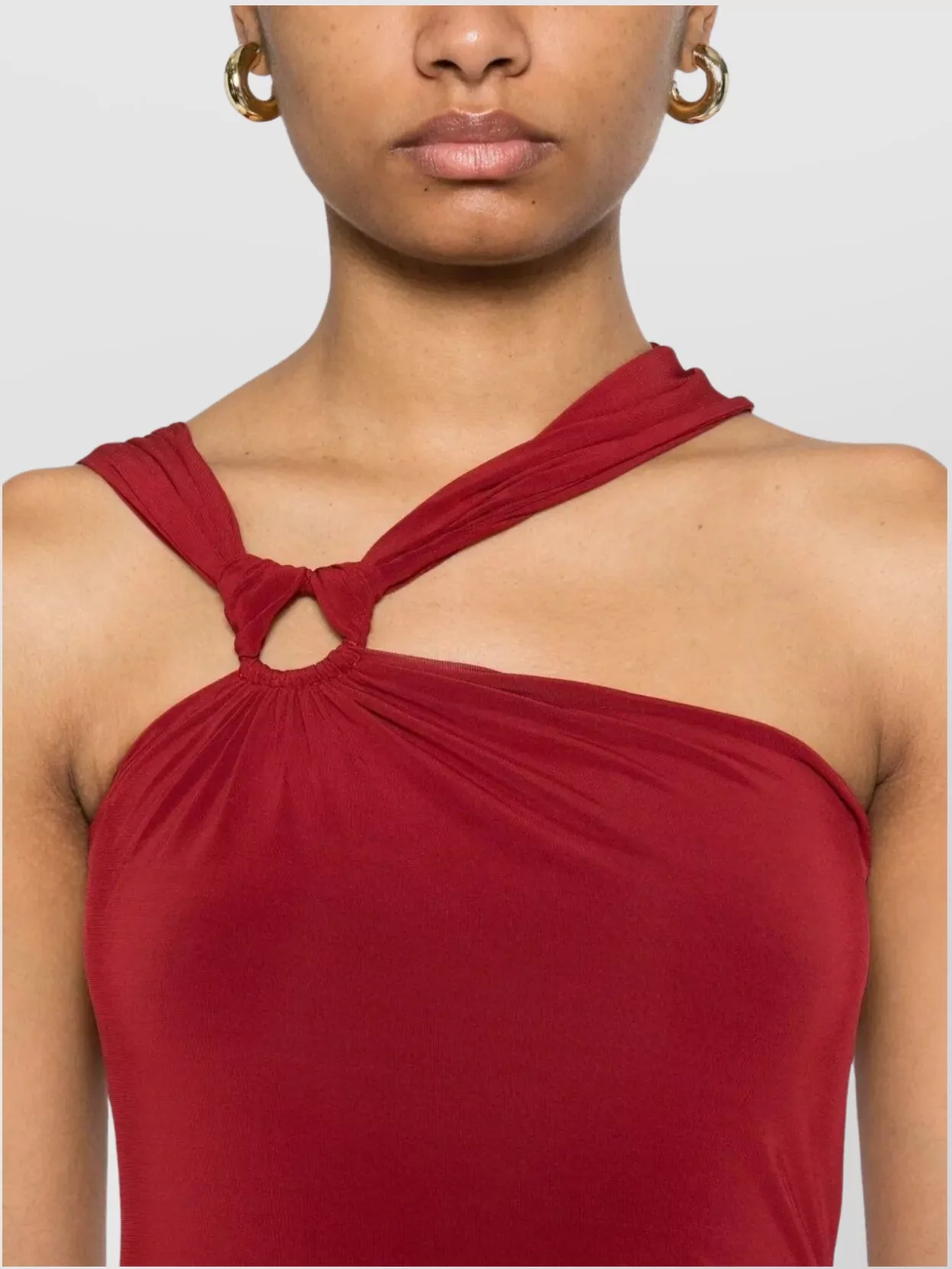 Isabel Marant Ethel One-shoulder Midi Dress With Knot Detailing