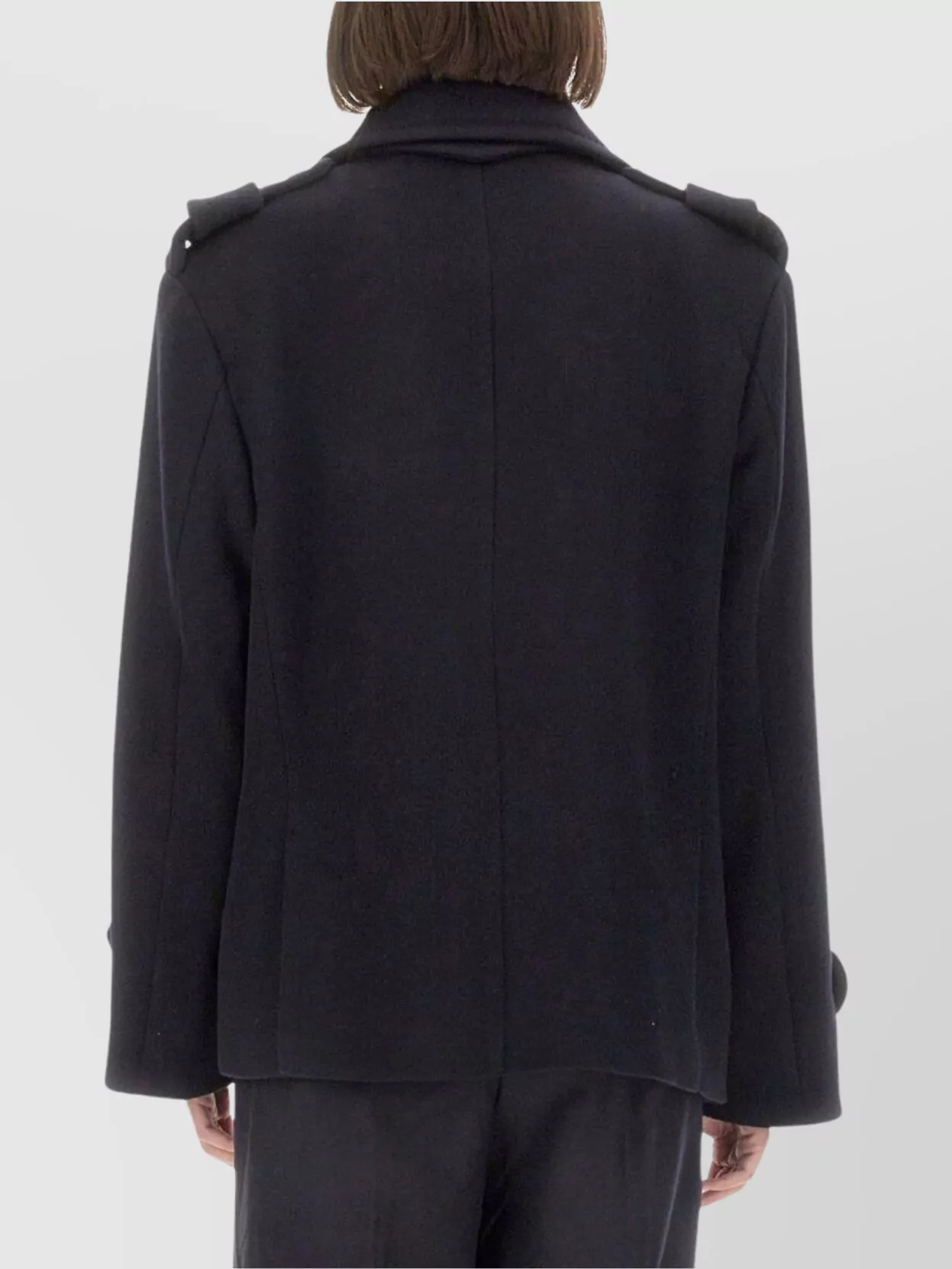 Max Mara Double Breasted Laveno Coat Epaulettes