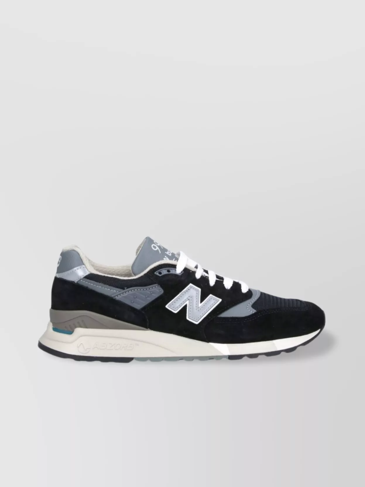 Shop New Balance Low Top Sneakers With Mesh Panels And Suede Overlays In Black