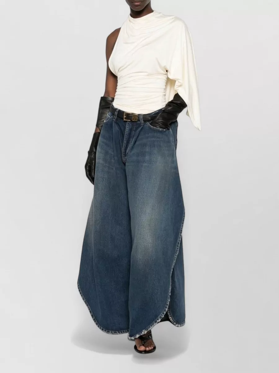 Balenciaga Tulipano Distressed Straight-Leg Jeans