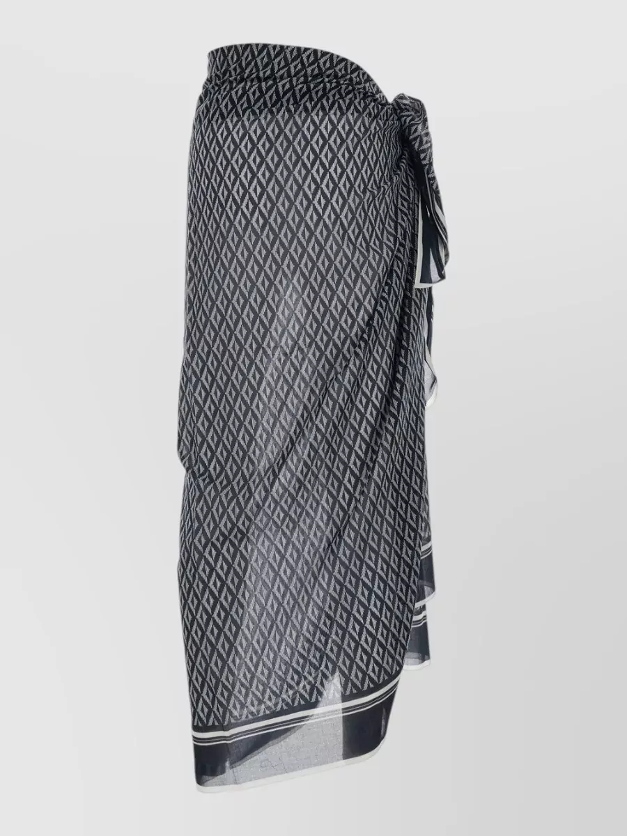 Tom Ford Cotton Asymmetric Printed Pareo
