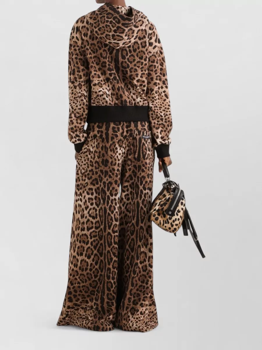 Dolce&Gabbana Cotton Leo Print Hoodie