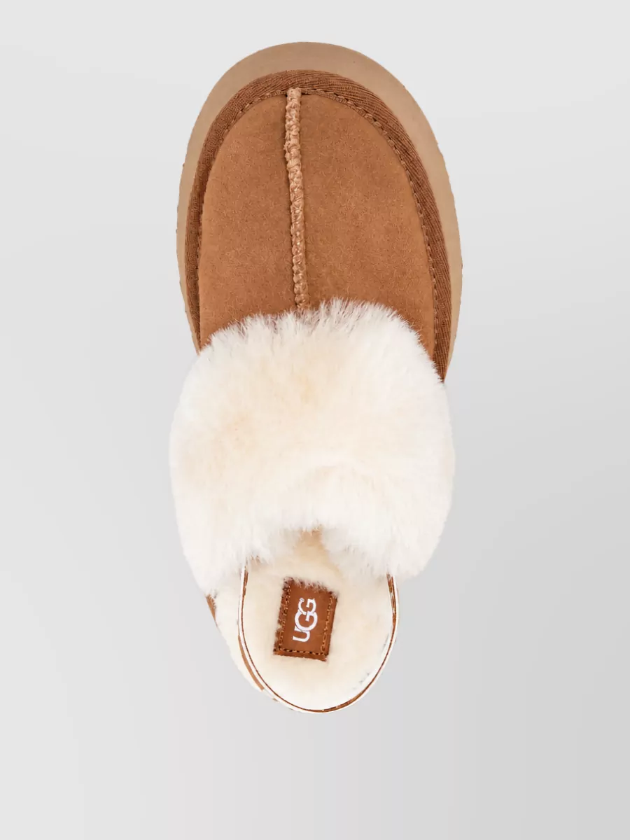 Ugg Suede Leather Platform Mules