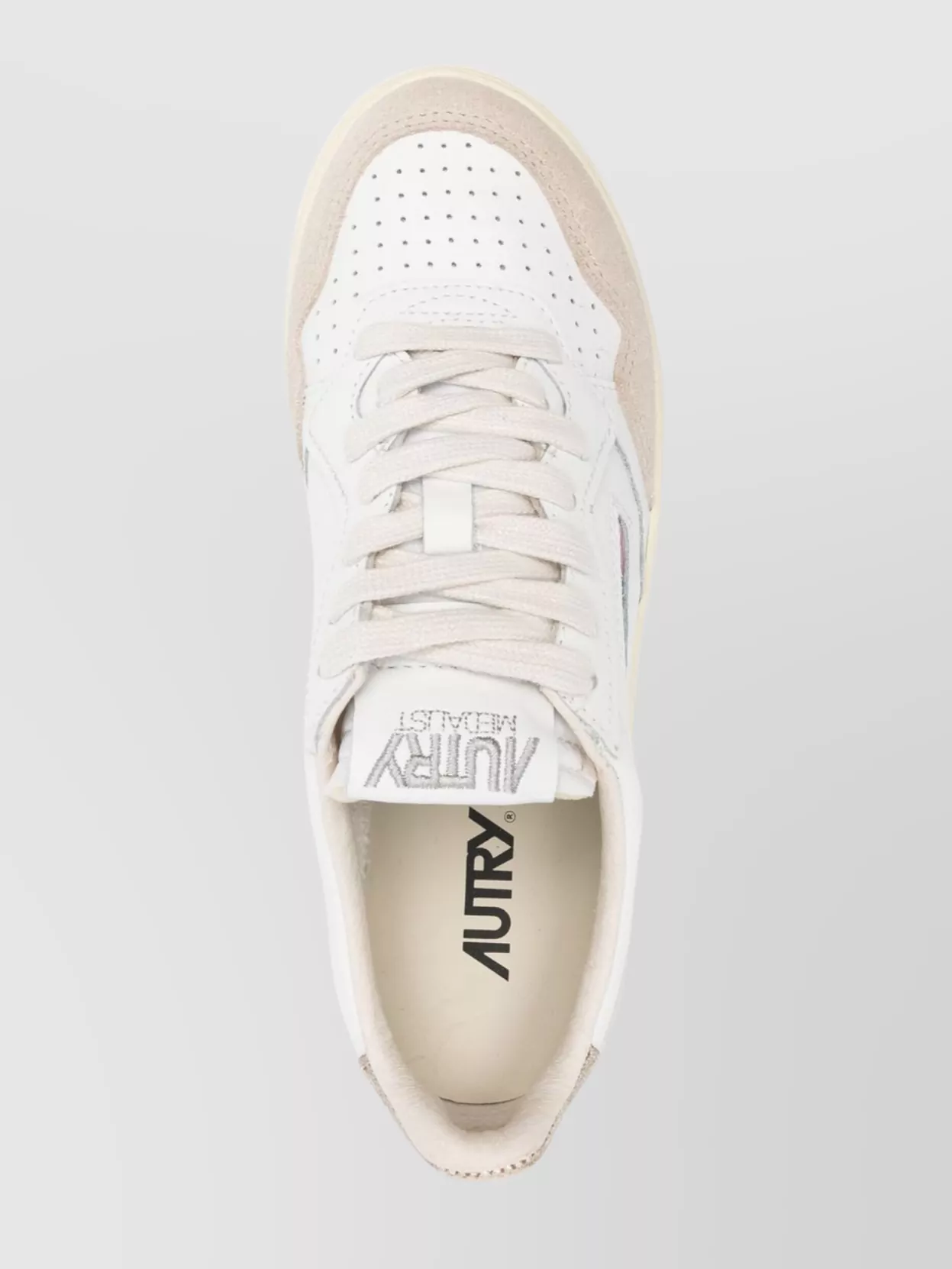 Autry Low Top Sneakers In Calf Leather And Suede