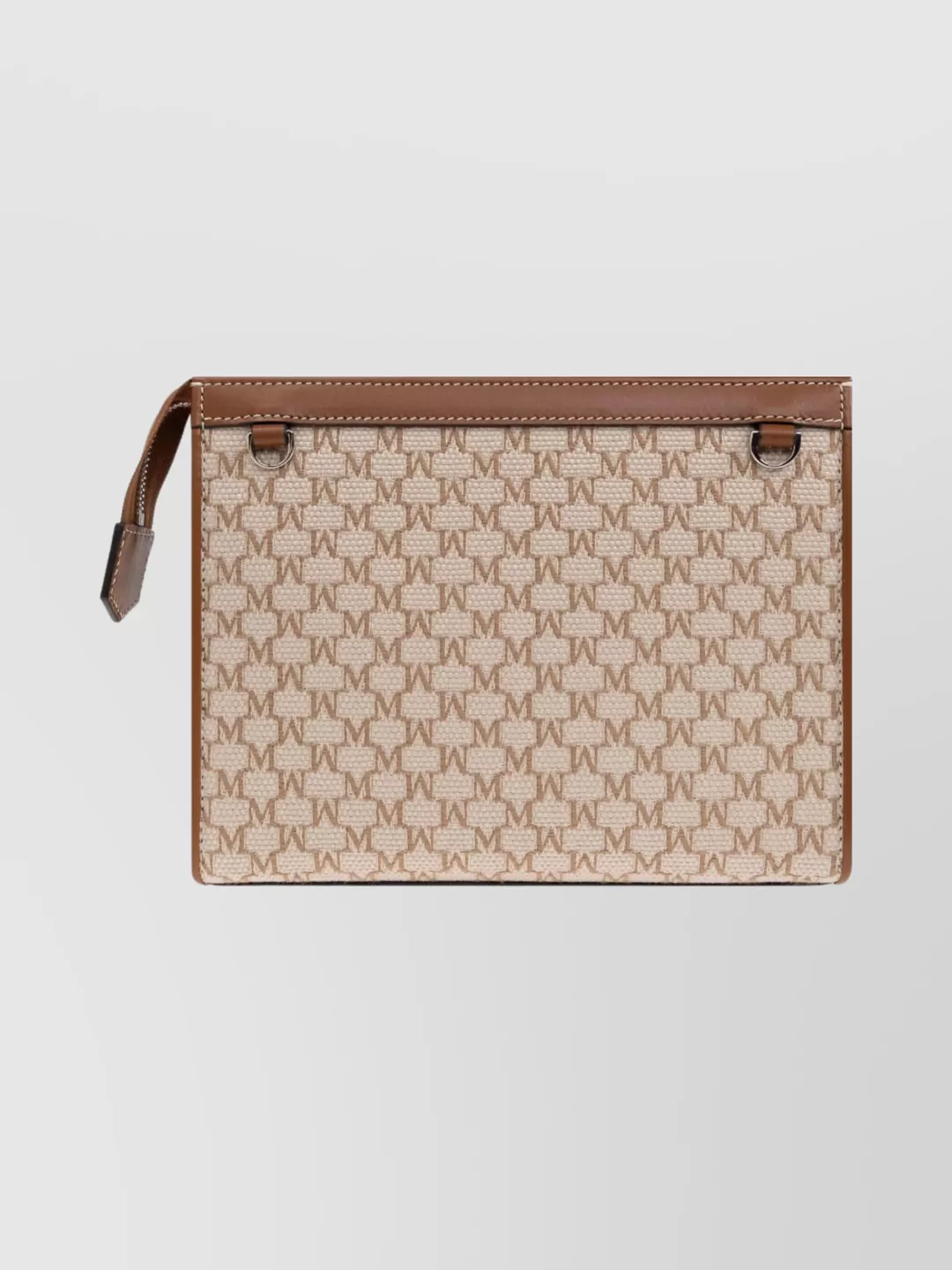 Max Mara Rectangular Clutch Bag Chain Strap In Neutral