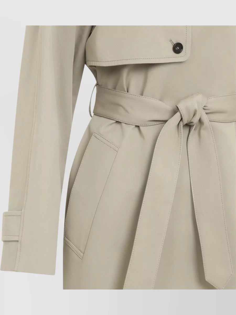 Bottega Veneta Cotton Single-Breasted Asymmetric Belted Trench Coat