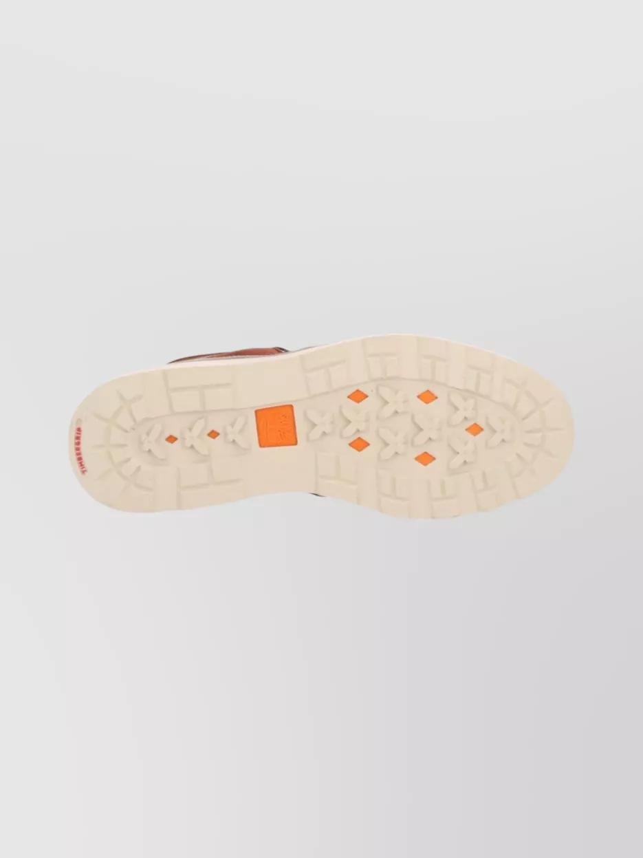 Timberland Stylish Boots With Contrast Stitching And Rubber Sole