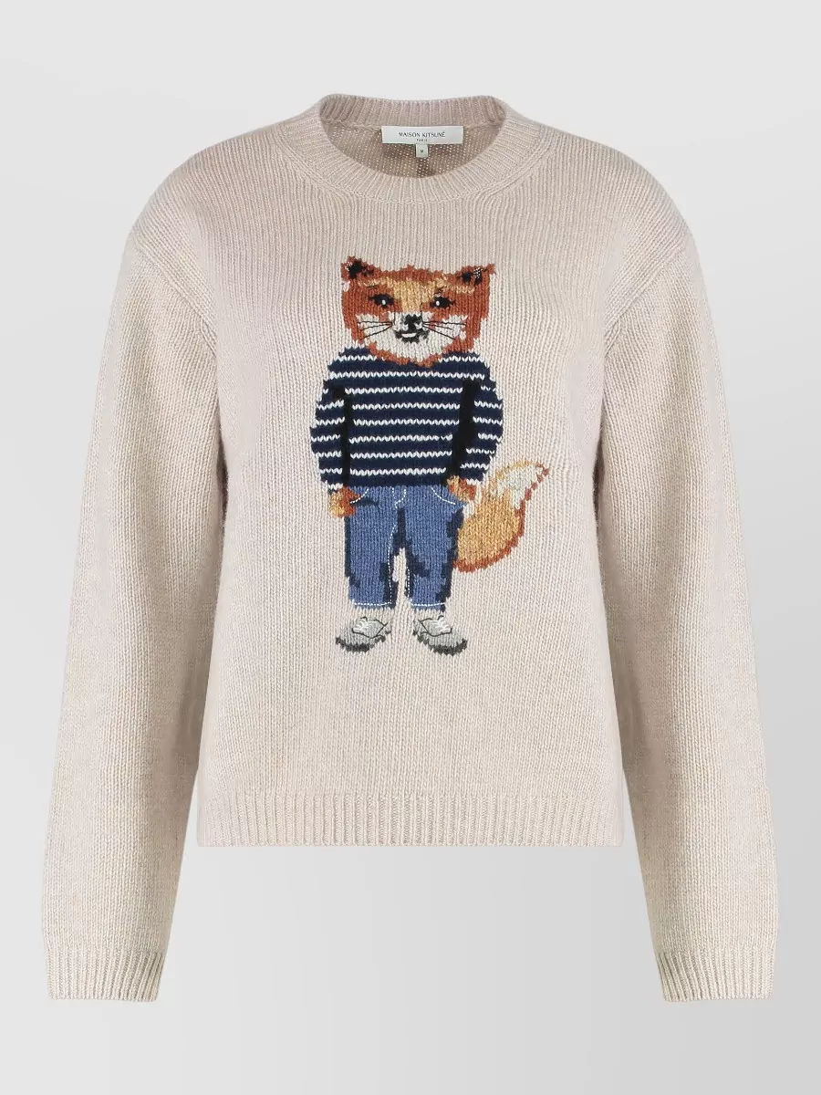 Maison Kitsuné wool crewneck sweater