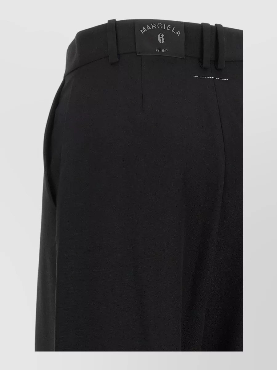 Mm6 Maison Margiela High-Rise Wide-Leg Trousers