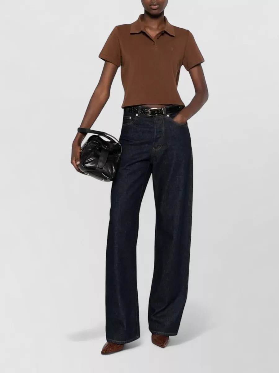 Saint Laurent Cotton Short-Sleeve Polo Shirt