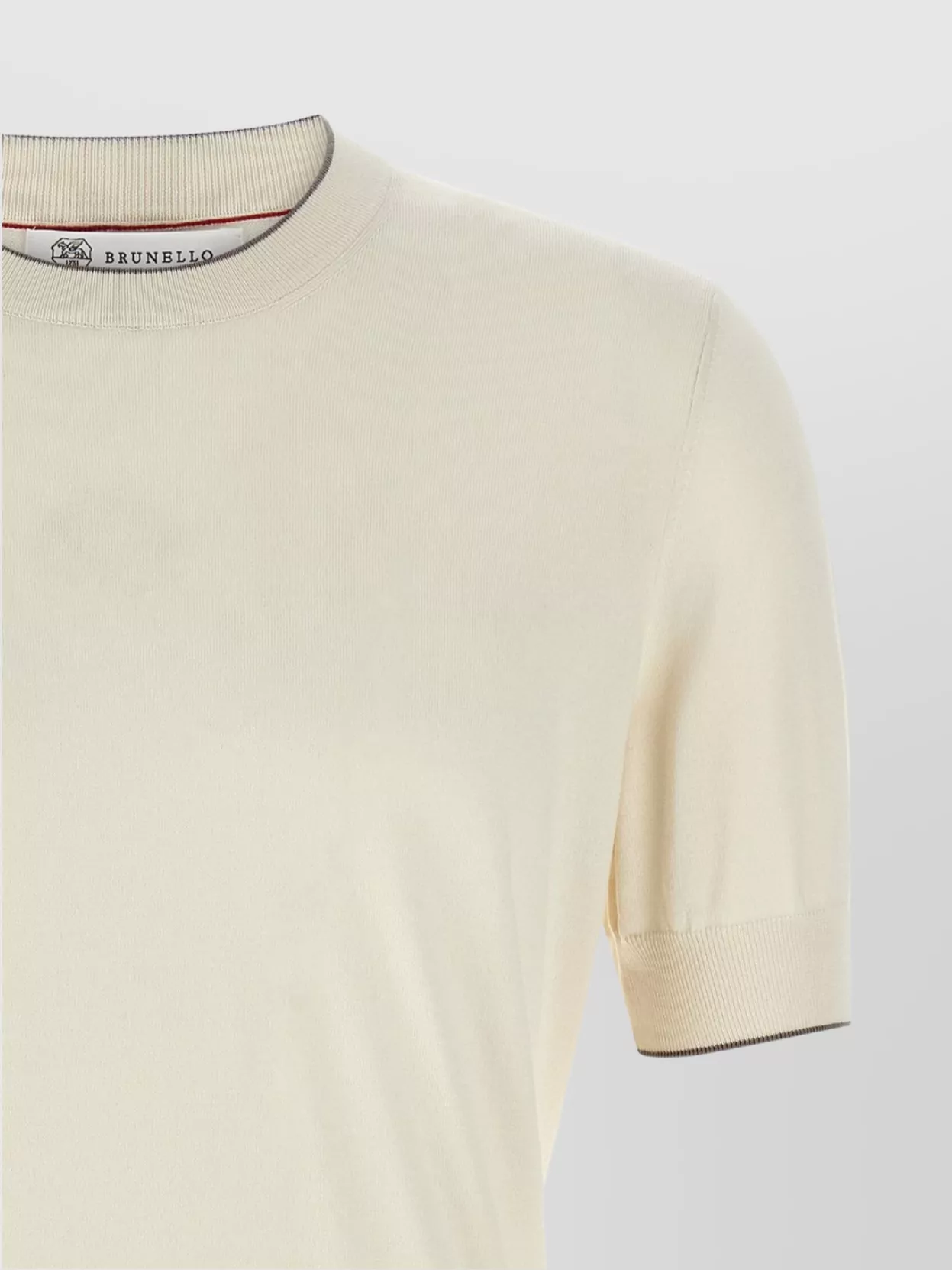 Brunello Cucinelli Knitted Crew Neck T-Shirt