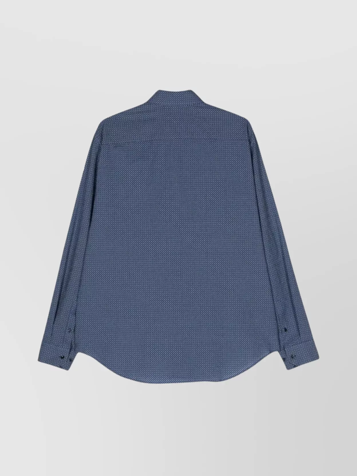 Giorgio Armani Fantasy Shirt With Button Cuffs And Long Sleeves In Blue