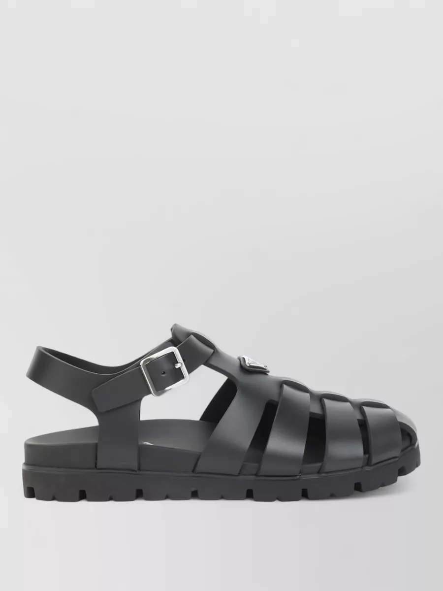 Prada leather cage sandals