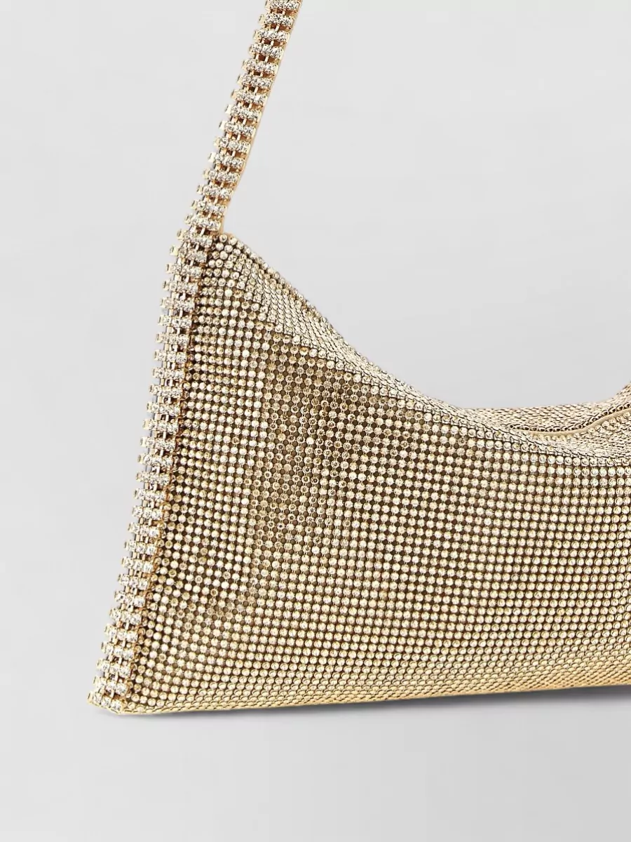 Benedetta Bruzziches Rhinestone Mesh Clutch Bag