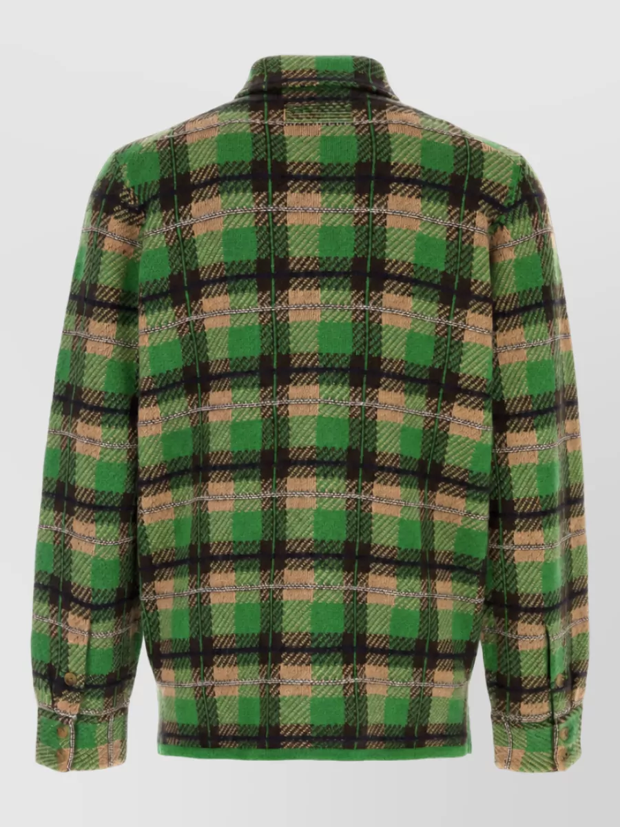 Guest In Residence Plaid Cashmere Shirt Jacket
