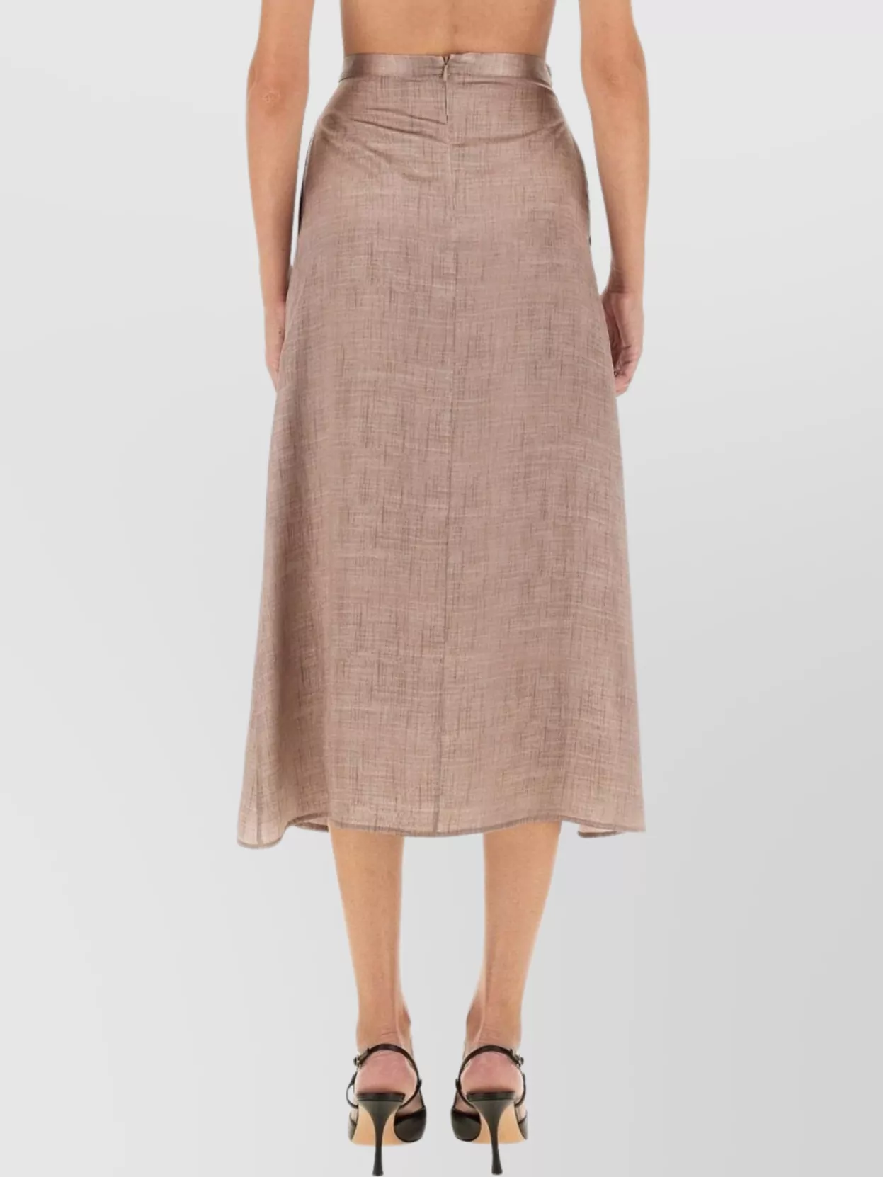 Shop Kiton High Waist Pleated Midi Skirt