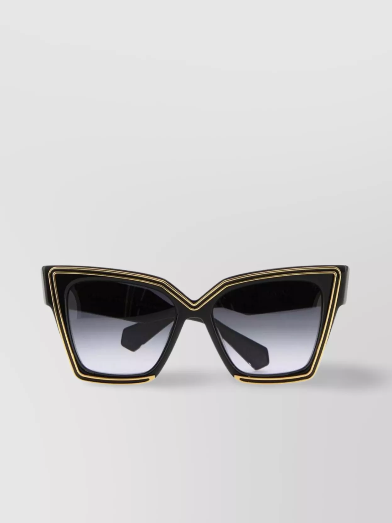 Shop Valentino V-grace Cat Eye Frame Sunglasses With Gold-tone Detailing