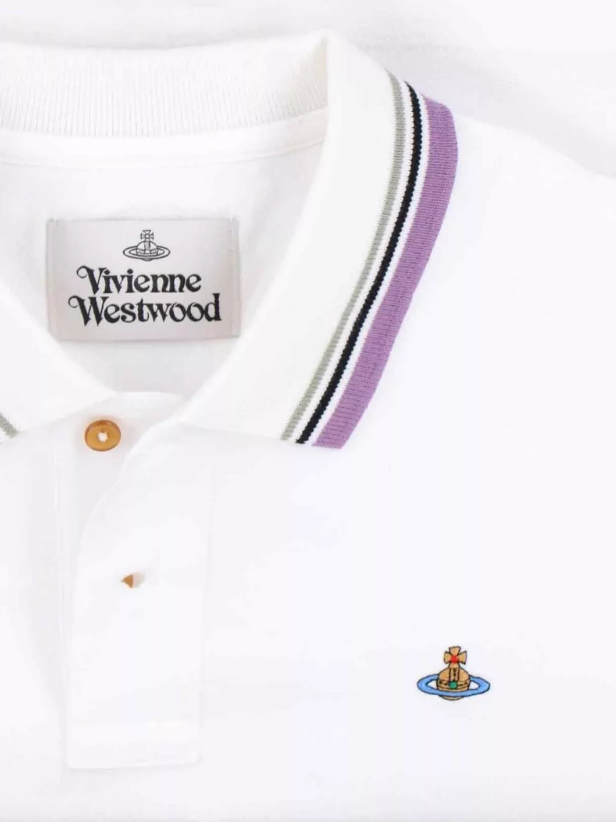 Vivienne Westwood Ribbed Collar Short Sleeves Top