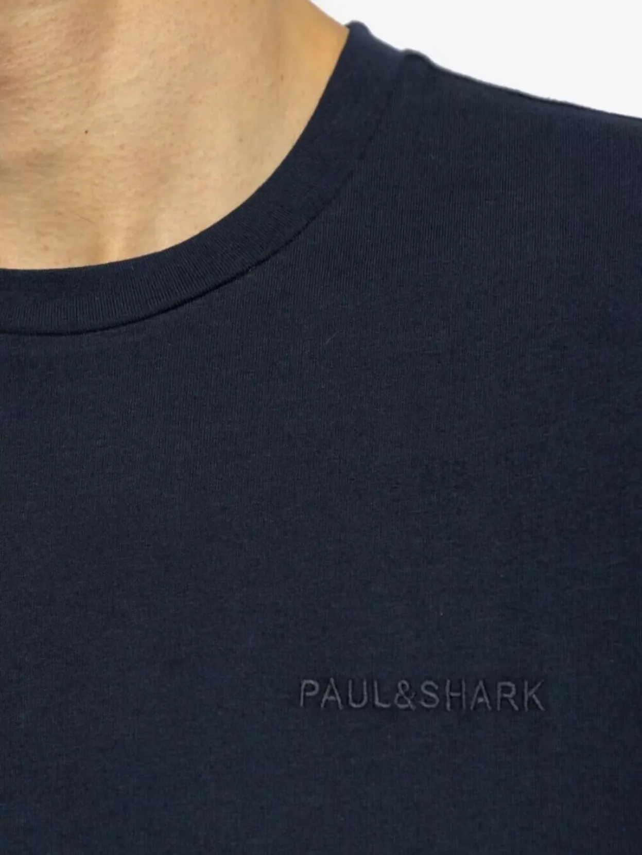 Paul & Shark Embroidered Logo Cotton Crew Neck T-Shirt
