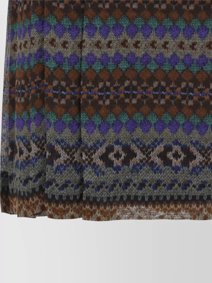 Dries Van Noten Viscose Pleated Midi Skirt