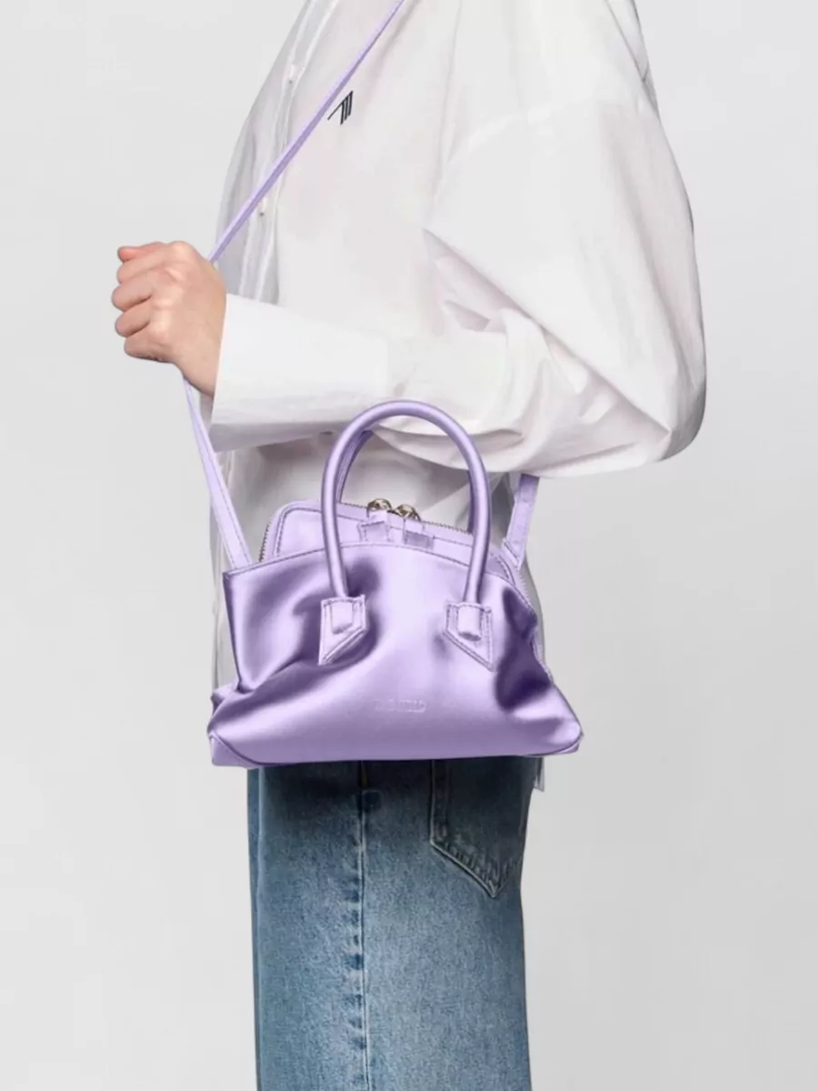 The Attico Mini Satin Top Handle Bag