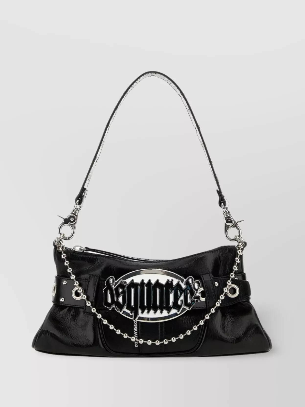 Shop Dsquared2 Gothic Leather Shoulder Bag In Black