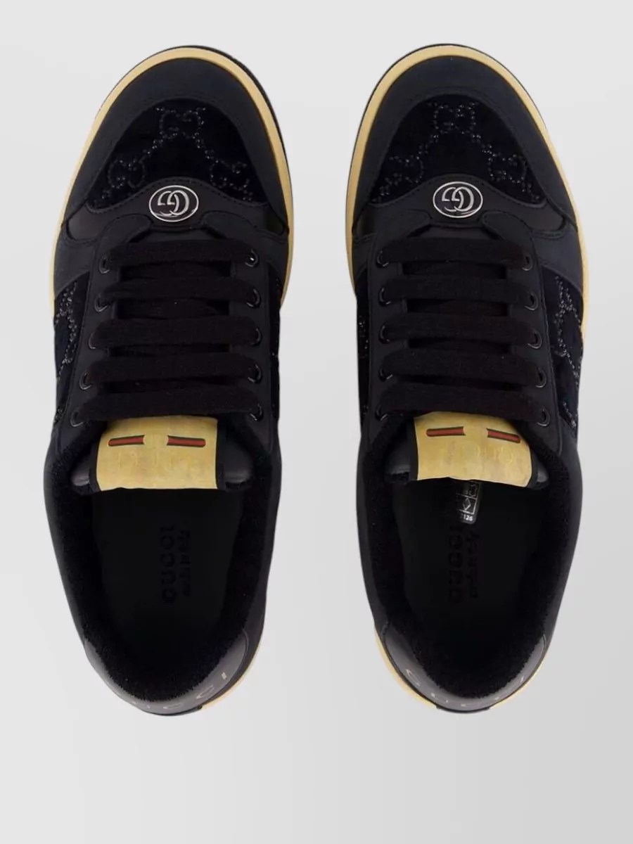 Gucci Screener Leather Sneakers Low Top Quilted Sole