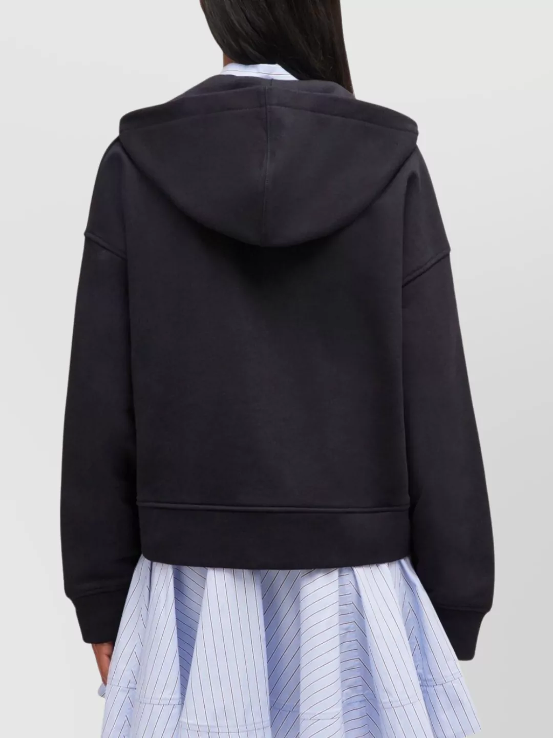 Ganni Hooded Long Sleeve Organic Cotton Sweatshirt